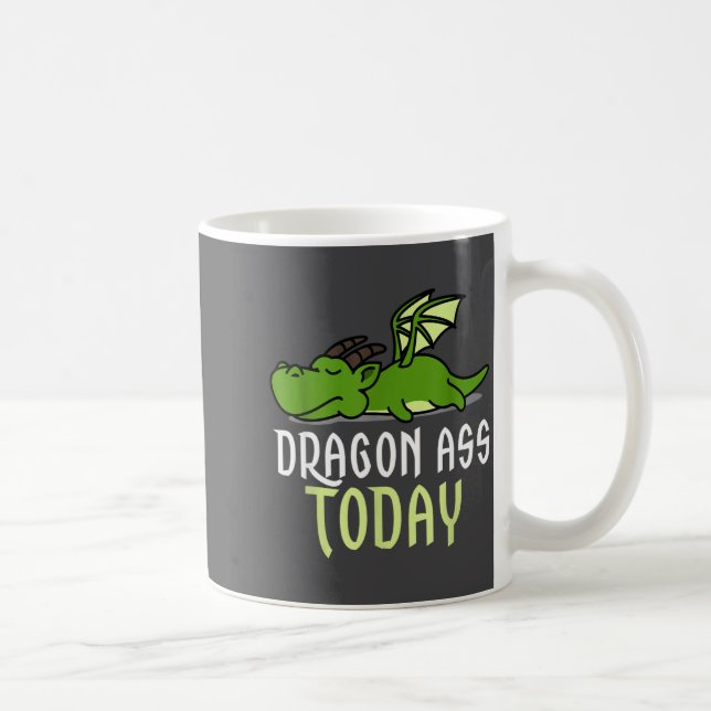 Mug Dragon Today _ Dragging _ Lazy _ Funny Novelty _ G (Droite)
