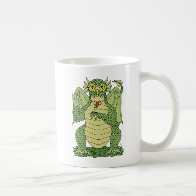 Mug Dragon vert mignon (Droite)
