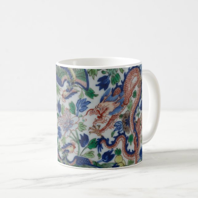 Mug Dragons et phoenixes chinois design du XVIIIe sièc (Devant droit)