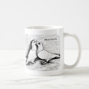Mug Dragoon Pigeons White Pair