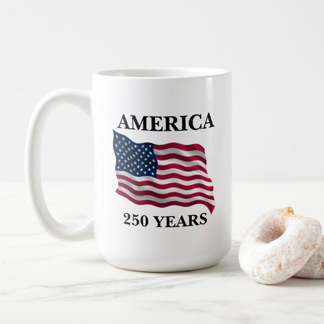 Mug Drapeau 250 ans d'Amérique (Avec donut)
