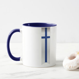 Mug Drapeau abstrait de la Finlande, couleurs
