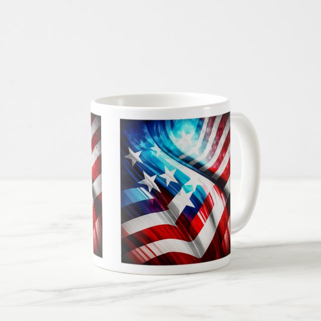 Mug Drapeau Abstrait US Classic Mug, 11 oz (Devant droit)