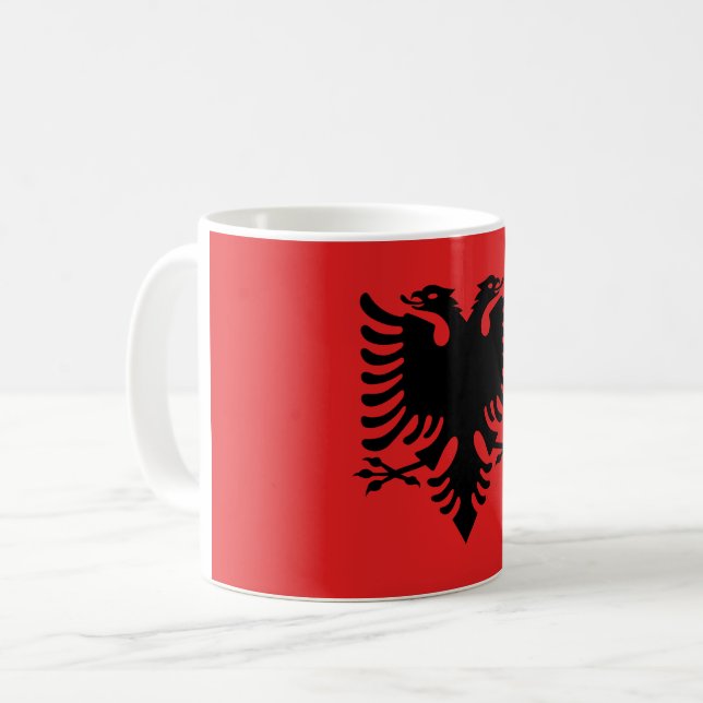Mug Drapeau (albanais) de l'Albanie (Devant gauche)