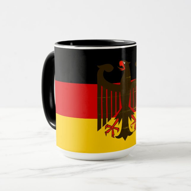 Mug Drapeau allemand de l'aigle noir/Deutschland (Devant gauche)