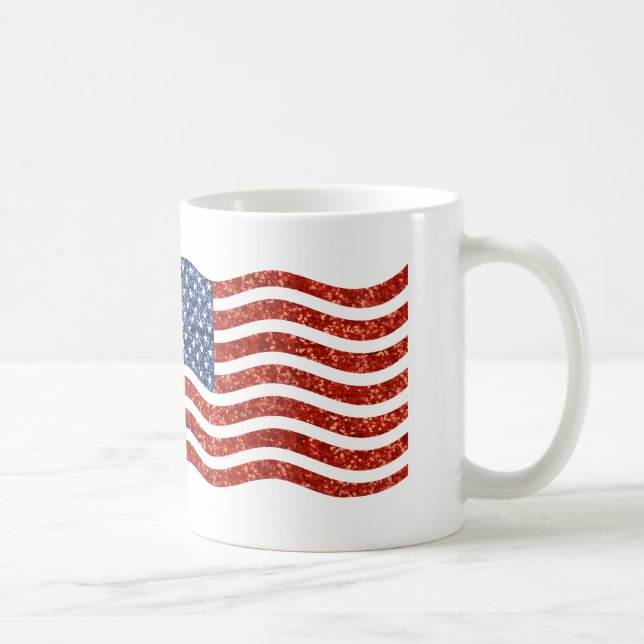 Mug drapeau américain à impression fausse séquence (Droite)