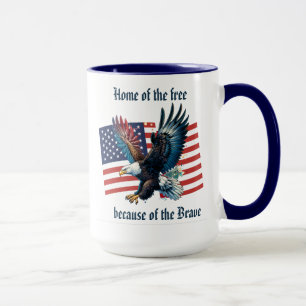 Mug "Drapeau américain avec aigle" personnalisable