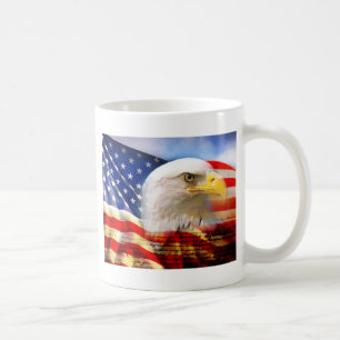 Mug Drapeau américain avec Eagle chauve