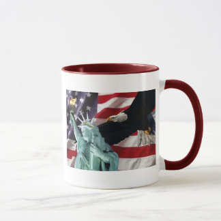 Mug Drapeau américain avec l'Américain Eagle et Madame