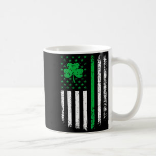Mug Drapeau américain avec trèfles pour la St Patrick