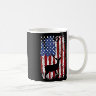 Mug Drapeau Américain Chasseurs De Cerfs Deer Sur Drap