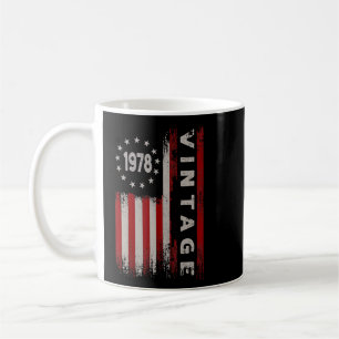 Mug Drapeau américain de 44 ans Vintage 1978 44e naiss