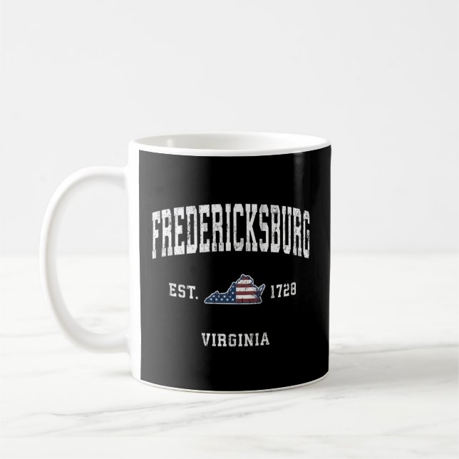 Mug Drapeau américain de Fredericksburg Virginie (Gauche)
