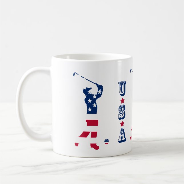 Mug Drapeau américain de golf (Gauche)