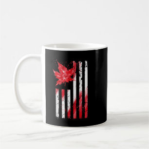Mug Drapeau américain de la feuille d'érable canadien 
