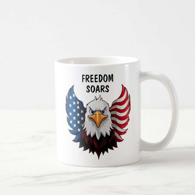 Mug Drapeau américain de l'aigle (Droite)