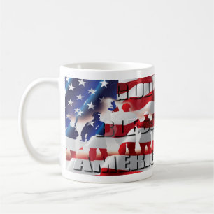 Mug Drapeau américain Dieu bénisse l'Amérique patrioti
