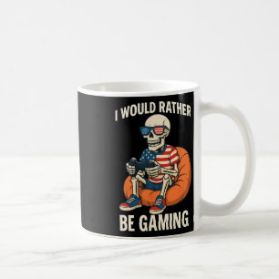 Mug Drapeau américain drôle squelette cool gamer vidéo