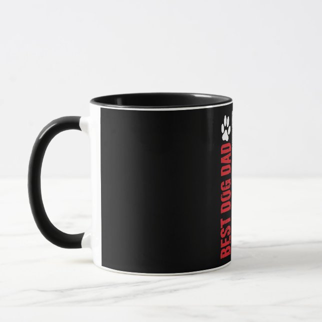 Mug Drapeau américain du meilleur père de chien (Gauche)