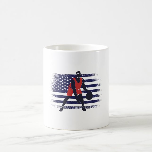 Mug Drapeau américain du vanneur de basket-ball Jersey (Centre)