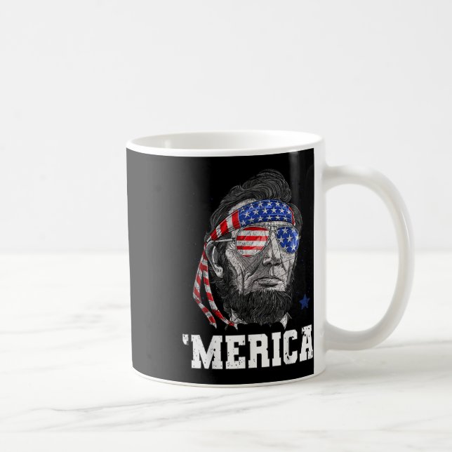 Mug Drapeau américain féminin Lincoln 4 juillet Merica (Droite)