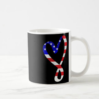 Mug Drapeau américain Patriotic Heart Forces Armées Me