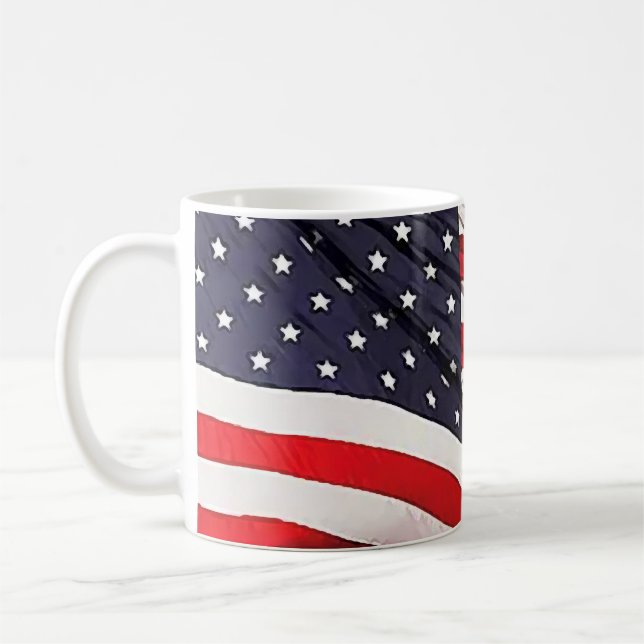 Mug Drapeau américain patriotique (Gauche)