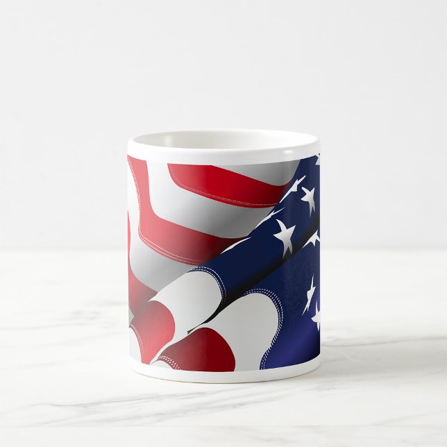 Mug Drapeau américain patriotique Design étoiles et ra (Créateur téléchargé)