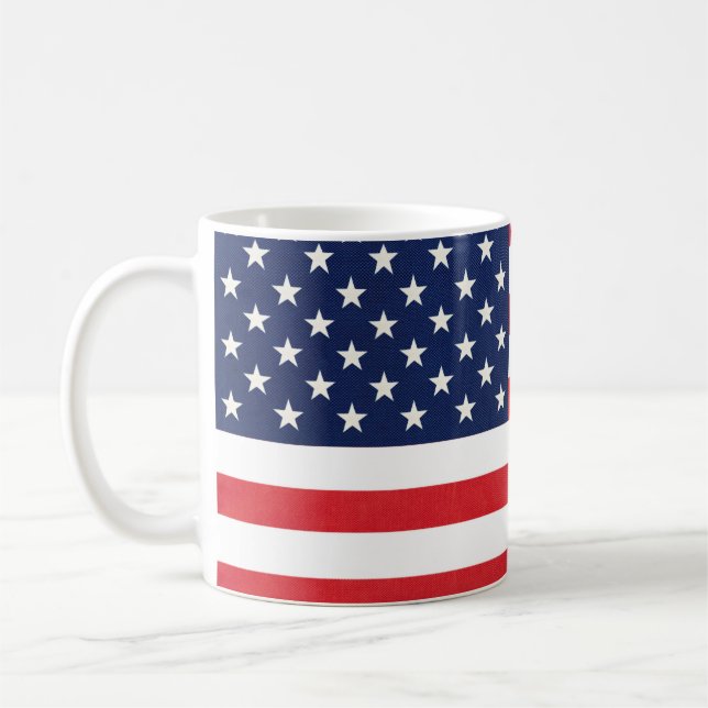 Mug Drapeau américain patriotique étoiles et rayures (Gauche)