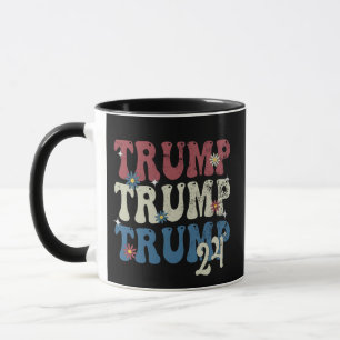 Mug Drapeau américain patriotique Trump 2024 4 juillet