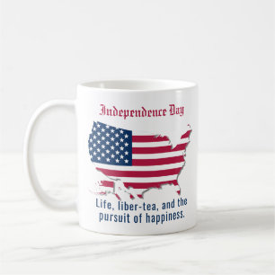 Mug Drapeau américain personnalisé, carte Fête de l'In