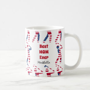Mug Drapeau américain personnalisé du meilleur fan de 