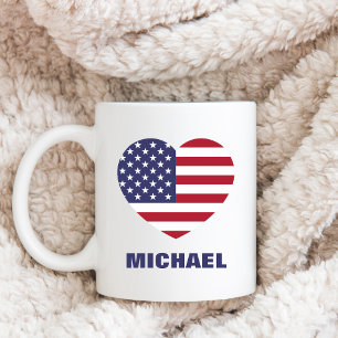 Mug Drapeau américain personnalisé ou votre image et v