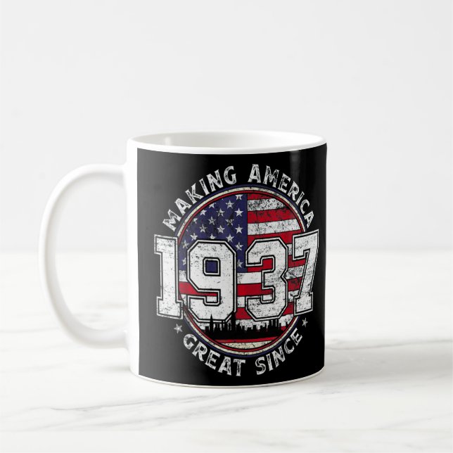 Mug Drapeau américain qui rend l'Amérique grande depui (Gauche)