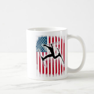 Mug Drapeau américain usa patriot ski slalom saut