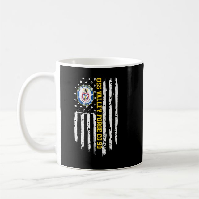 Mug Drapeau américain USS Valley Forge CG-50 (Gauche)