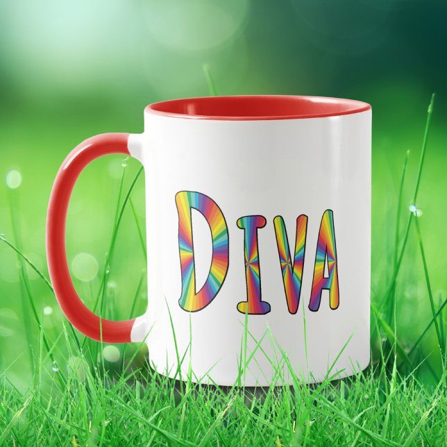 Mug Drapeau arc-en-ciel Gay pride DIVA Fabrique LGBT L (Créateur téléchargé)