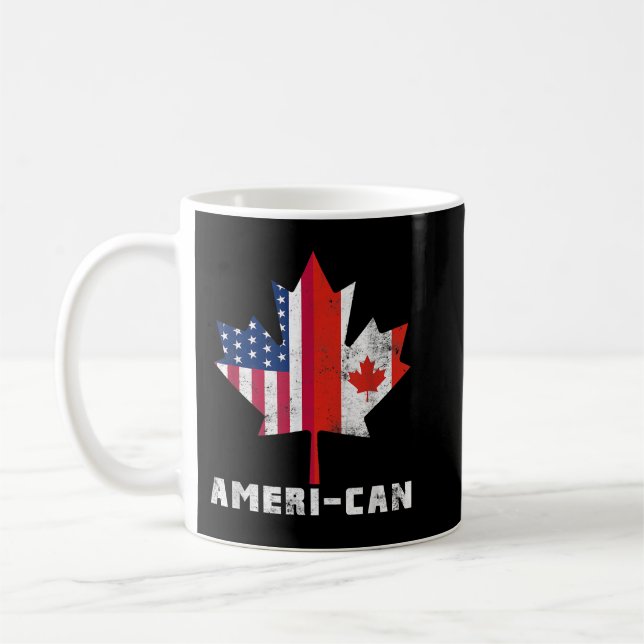 Mug Drapeau canadien américain Amérique Canada Patriot (Gauche)
