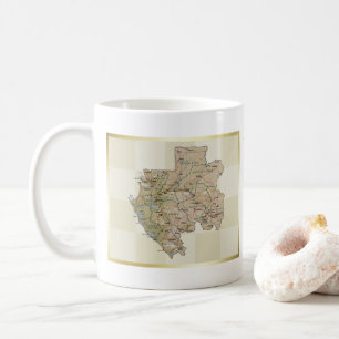 Mug Drapeau + Carte du Gabon