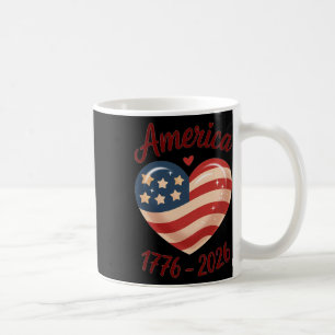 Mug Drapeau Cœur 1776 2026 4 juillet 250e anniversaire