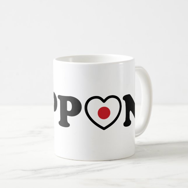 Mug Drapeau Coeur d'amour Nippon (Devant droit)