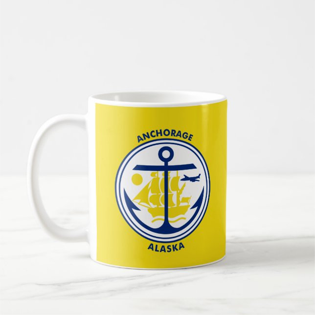 Mug Drapeau d'Anchorage, Alaska (Gauche)