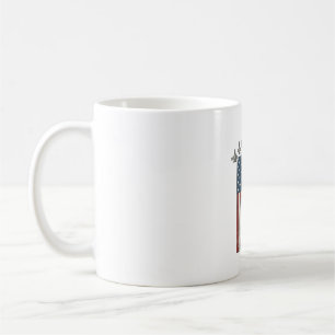 Mug Drapeau d'avion de combat patriotique Dessin de gr