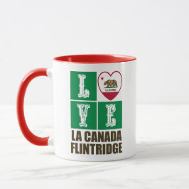 Mug Drapeau de Californie Coeur La Canada Flintridge