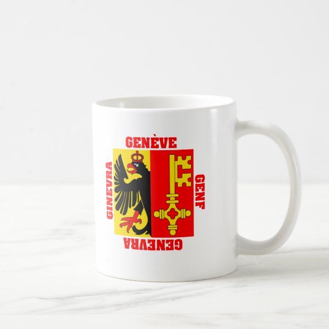 Mug Drapeau de canton de Genève Suisse (Droite)