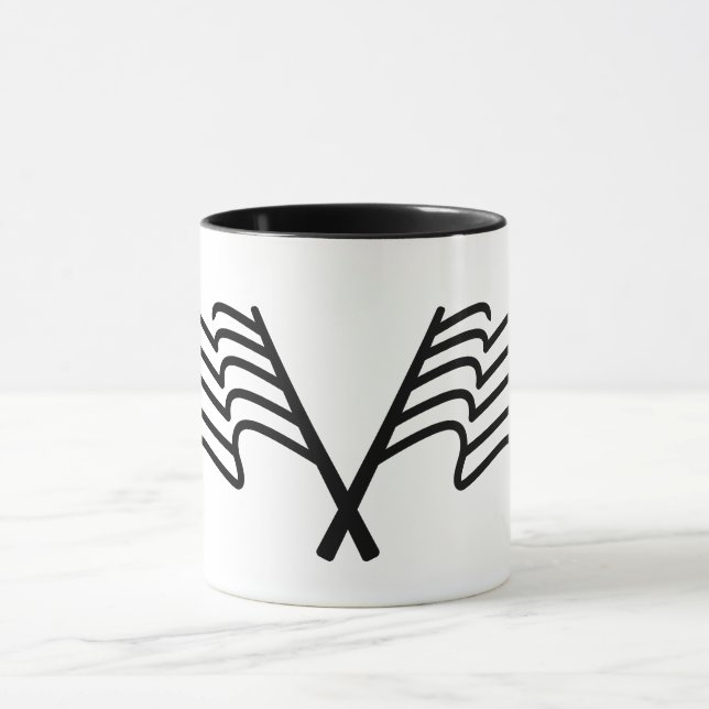 Mug Drapeau de course minimal agitant (Centre)