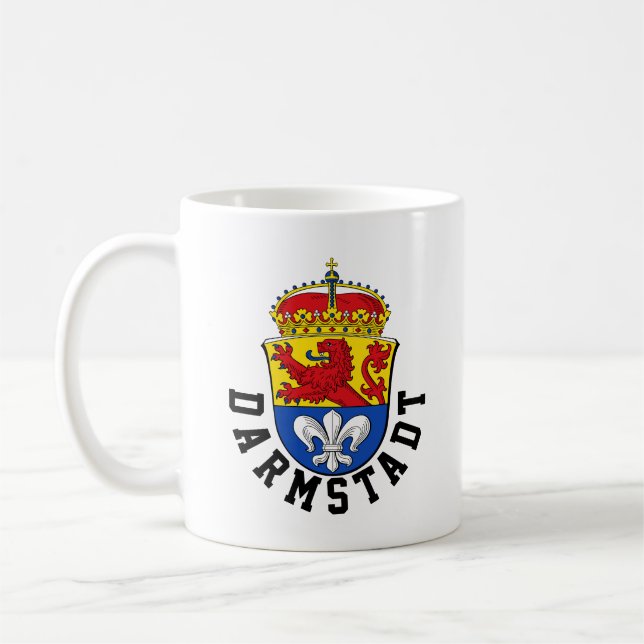 Mug Drapeau de Darmstadt, Allemagne (Gauche)