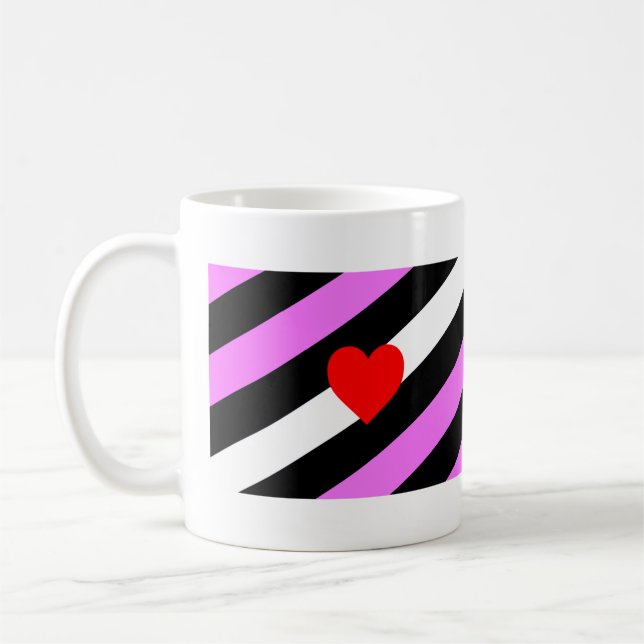 Mug Drapeau de fierté de fille de cuir (Gauche)