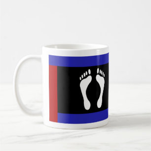 Mug Drapeau de fierté de pied (empreinte de pied)
