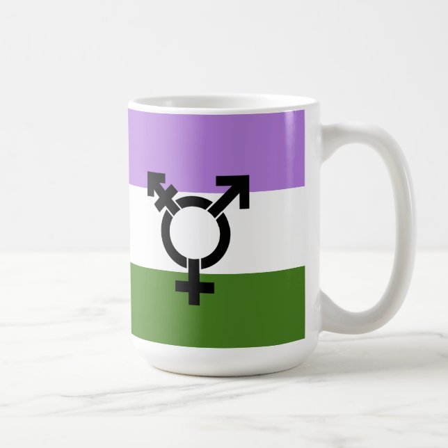 Mug Drapeau de fierté genderqueer (Droite)